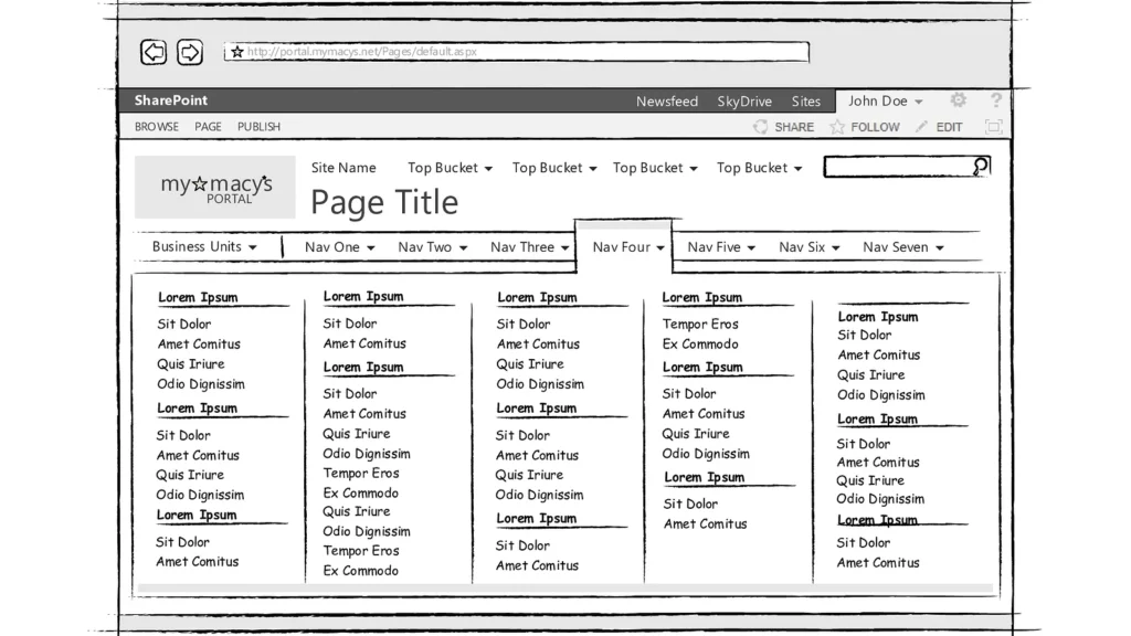 Portal Mega-Menu Wireframes (SP2013) teaser image